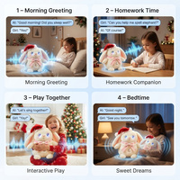 Jouet en peluche intelligent, lapin en peluche, interactif vocal, compagnon interactif IA, compagnon d'apprentissage, cadeau de Noël, OEM personnalisé