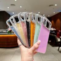 Coque de téléphone IMD brillante effet diamant couleur unie pour iPhone 18 17 Air 16 15 14 13 12 11 Pro Max, étui antichoc brillant et étincelant