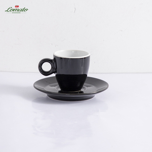 Set di Tazze <span class=keywords><strong>e</strong></span> Piattini per Espresso in Stile Italiano, Nero Bianco Rosso, Tazze in Ceramica Semplici di Piccole Dimensioni 90 180 200ml per Ristoranti <span class=keywords><strong>e</strong></span> Caffè - Product Image 6