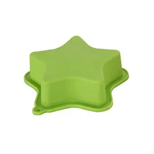 Không Dính Hình Ngôi Sao Silicone Baking DIY Công Cụ Làm Bánh Khuôn