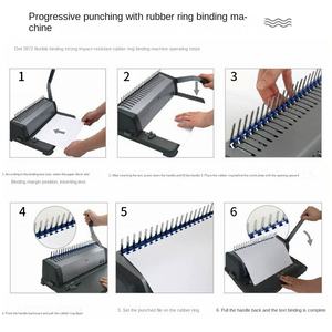 Deli 3872 Chất Lượng Cao Của Nhãn Hiệu Đấm Máy Loại Lược Tài chính Ràng Buộc Vòng Cao Su Kẹp Lược Máy Ràng Buộc - Product Image 4