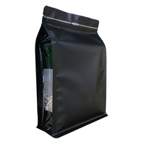 Pochette d'emballage alimentaire à fond plat personnalisée Paquet de papier d'aluminium pour sac de café Sacs d'emballage en plastique souple avec fermeture éclair