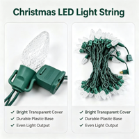 Guirlandes lumineuses LED C9 multicolores, étanches, décoratives, pour extérieur, jardin, arbre de Noël, mariage, fête, décoration de la maison