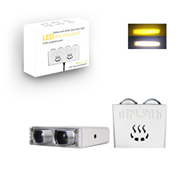 Feux de brouillard LED à double faisceau et double couleur de 2,8 pouces - 6000K blanc et 3000K jaune - Nouveau phare de brouillard 12V pour une clarté nocturne