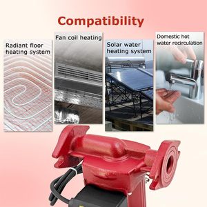 UPS43100F Water Circulator Pump 115V 1\/3HP Cast Iron <b>Red</b> <b>Hot</b> Water Recirculating For Radiant Floor Heating Replacement - Product Image 4