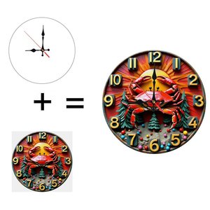 Round Wooden <b>Wall</b> <b>Clock</b> 25x25cm Arabic Numbers <b>Silent</b> Quartz Movement Living Room Bedroom Decor <b>Clock</b> - Product Image 6