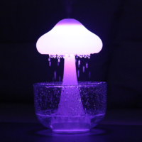 7 Led couleur humidificateur d'air diffuseur d'arôme huile pluie lampe mignon veilleuse humidificateur Portable espace personnel humidificateur d'air