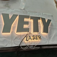 Enseigne LED personnalisée, publicité rétroéclairée, logo de bureau en métal doré, lettres d'enseigne, enseigne LED intérieure et extérieure, enseigne murale 3D LED