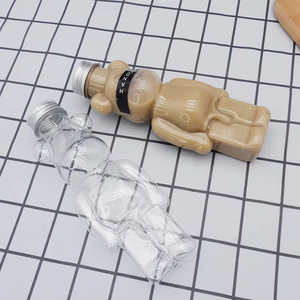 Cute Bear Disposable PET Cylinder Shape <strong>Plastic</strong> <strong>Bottles</strong> and Cups for Cold Drinks Bubble Tea Ice Coffee Juice <strong>Beer</strong> - Product Image 6