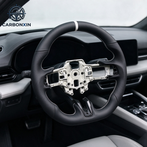 Volant sport à 3 branches en fibre de carbone forgé sur mesure pour Mustang GT 350 S550 S650 S197 Ecoboost 2005-2009 2024 2019 - Product Image 6