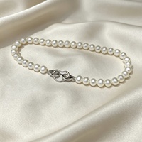 C5218 Base de fermoir à perles DIY en argent sterling S925 plaqué or 18 carats 5-6 mm |   Composant de bijoux, perle non incluse