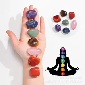 Hot Sale Chakra Energy Natural Tumbled Stone Healing Energy 1 inch Smooth Stones In Bulk Wholesale