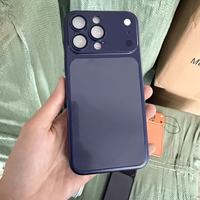 Coque de protection intégrale compatible PC pour 11/14 Pro/15 16 17 Pro Max, transforme instantanément votre appareil, verre AG magnétique intégré, couleur unie