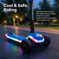 Nouvelle Trottinette Pliable pour Enfants 2026 avec Lumières LED, Trottinette Portable à 3 Roues pour Enfants, Idéale pour les Déplacements en Extérieur