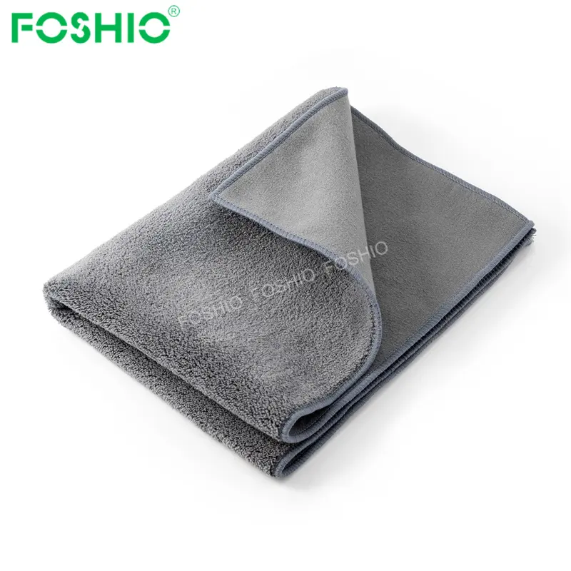 Foshio Aanpassen Logo Auto Details Microfiber Handdoek 40X30Cm