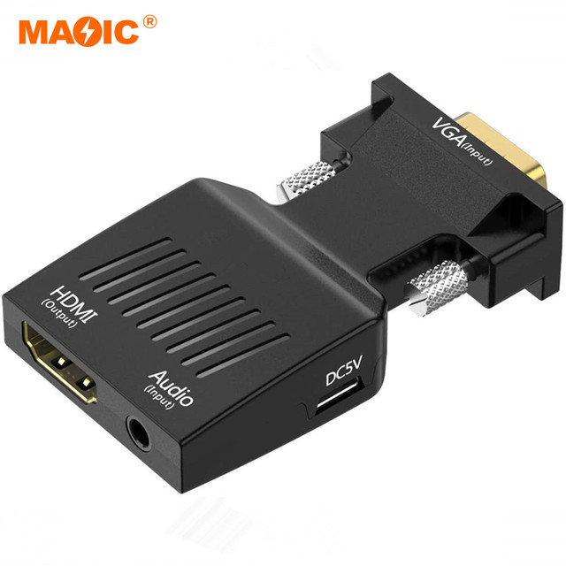 VGA to HDMI Adapter for High Definition Playback Computer Media Player Monitor TV