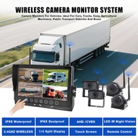 Système de caméra de recul sans fil pour camion, bus, camping-car, kit de vision arrière 360 degrés, écran LCD 7/9 pouces, affichage 1080P, sécurité