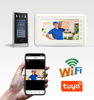 Interphone vidéo numérique ultra-mince pour villa européenne, reconnaissance faciale, 2MP, écran tactile 7 pouces, application Tuya, certifié CE FCC IP65 POE