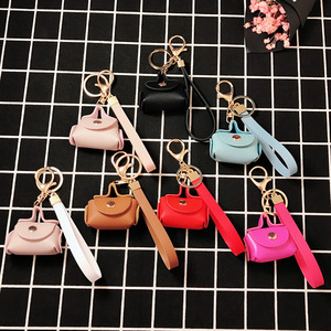 Sang trọng PU da ví móc chìa khóa dễ thương cô gái phụ nữ mini Coin Purse Keychain Ví Quà Tặng Kawaii Túi ca Túi Xách Tai nghe trường hợp - Product Image 2