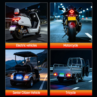 Feu arrière universel pour moto, étanche, avec éclairage de plaque d'immatriculation LED « Devil Eye », feu stop et clignotant, accessoire décoratif pour moto