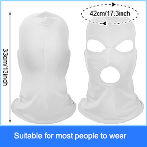 Gorro de Invierno de Punto con Logotipo Jacquard Personalizado al por Mayor <span class=keywords><strong>para</strong></span> Mujer, Pasamontañas Cálido con 3 Orificios <span class=keywords><strong>para</strong></span> Deportes y Pesca, Tejido de Spandex de Alta Calidad - Product Image 3