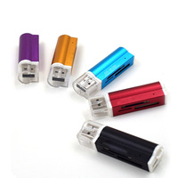Múltiples en 1 lector de tarjetas SD USB 2,0 adaptador de tarjeta de memoria SD Microsd HC TF M2 MMC MS Pro Duo