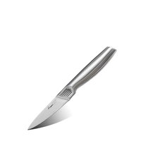 Ensemble de couteaux de cuisine Premium Scole en acier inoxydable, ustensiles de cuisine écologiques, couteaux de chef et utilitaires ambidextres, finition hautement polie pour