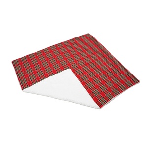 Coperta in Sherpa a Quadri Natalizia, Doppio Strato Spesso e Caldo, <span class=keywords><strong>Plaid</strong></span> Nordico in Flanella per Divano e Letto, Regalo Invernale - Product Image 3