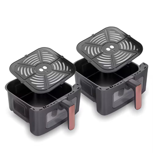Friteuse à air 2800W double avec paniers de cuisson de 6L et 6L, rotation à 360° °   Structure de circulation d'air multifonctionnelle, chauffante et facile à nettoyer - Product Image 5