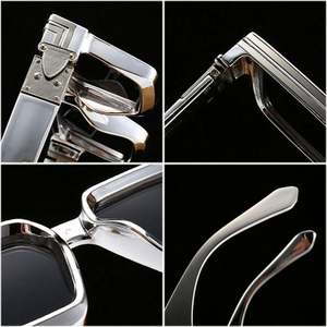 Gafas de Sol Cuadradas Extra Grandes de Lujo con Logotipo Personalizado para Hombre y Mujer, Gafas de Sol Coloridas con Marco Grande - Product Image 6