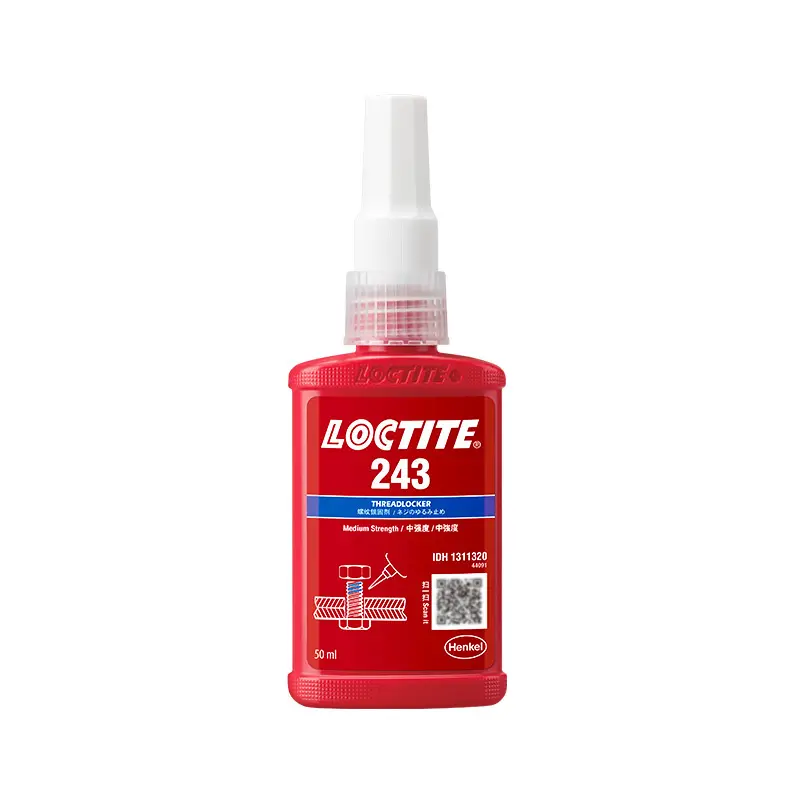 Loctite 243 perekat threadlock biru, 50 ml, 2 jam waktu penyembuhan