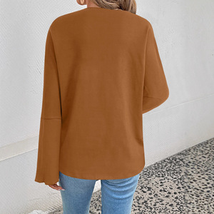 Dropshipping Shopify – Nouvelle veste décontractée en maille pour femme, grande taille, col à revers, ouverte sur le devant, style cardigan-blazer, collection automne-hiver - Product Image 4