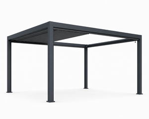 RKOVE RK-E2 Modern Black Aluminum Pergola <b>Square</b> <b>Frame</b> Powder Coated Weather Resistant Backyard Outdoor Structure - Product Image 1