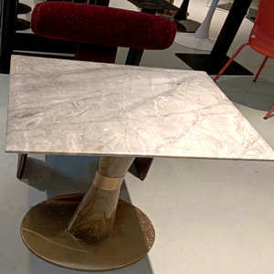 GDRS <b>Square</b> Stone Finish <b>Table</b> Top Restaurant <b>Table</b> Contemporary Modern Design Durable Commercial Furniture - Product Image 1