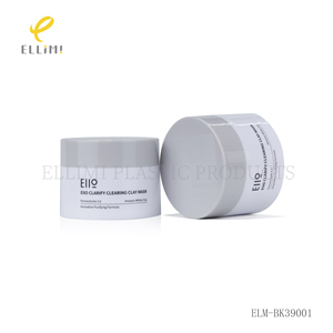 Flacone in Plastica PP Bianco da 50ml con Coperchi Grigi, Vasetti Cosmetici a Bocca Larga per Maschere di Argilla e Prodotti per la Cura della Pelle - Product Image 3