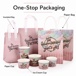Vasos de Papel para Helado con Diseño Personalizado y Logotipo, 3oz, 5oz, 8oz, con Tapa de Papel, Diseño Gratuito, Muestra Gratuita, Vasos de Papel para Envasado de Helado - Product Image 4