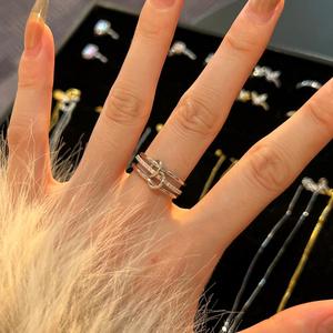 Dylam todos vinculados entre sí anillo 5A circón 925 plata esterlina joyería chapada en oro - Product Image 4
