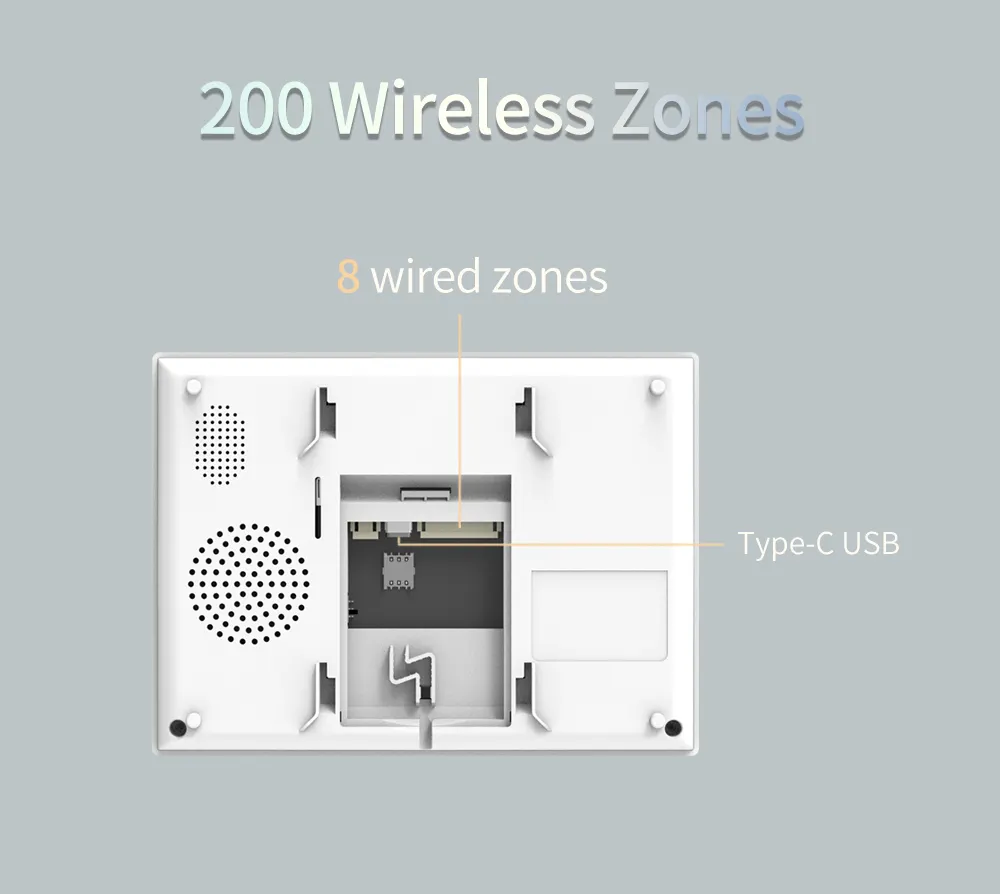 Staniot สัญญาณกันขโมย WiFi + 4G Tuya,สัญญาณกันขโมยหน้าจอสีเต็มรูปแบบ IPS 7นิ้วระบบเตือนภัยบ้านอัจฉริยะ