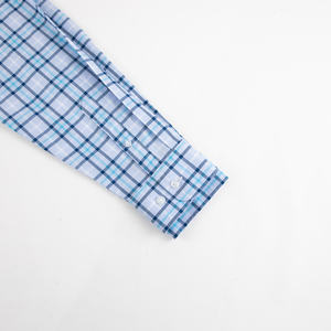 Logo personalizzato Color anti-umidità <span class=keywords><strong>oversize</strong></span> a maniche lunghe con bottone Casual <span class=keywords><strong>abito</strong></span> da lavoro formale camicia a quadri da <span class=keywords><strong>uomo</strong></span> - Product Image 4