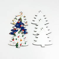 Décorations d'armoire Décorations de rampe d'escalier Boule d'ornement de Noël personnalisée en MDF vierge de sublimation