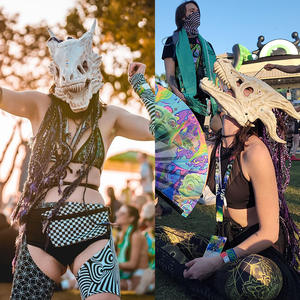 หน้ากากยางลาเท็กซ์มังกรคอสเพลย์หน้ากากยางมังกรคอสเพลย์เครื่องแต่งกายวันฮาโลวีนหน้ากากแฟนซีเครื่องแต่งกายมังกรยาง - Product Image 3