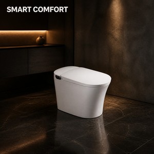 Smart Toilet Fully Automatic All-in-One Model Remote Control No Water Restrictions for Hotels Floor Mounted M329 Auto Siphonic F - Product Image 1