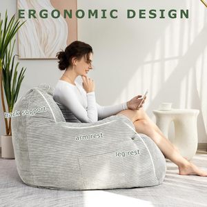 Sillón Puff Sofá Cama de Diseño Moderno con Relleno de Espuma Duradero, Ecológico, Cómodo y Acogedor para Escuela, Taller, Apartamento, Sala de Estar - Product Image 3