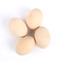 Œufs en bois non finis, œufs lisses pour Pâques et décoration, prêts à peindre et à décorer, jouets en bois en forme d'œuf, décorations de Pâques, cadeaux