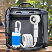 Douche portative d'extérieur, pompe de douche de camping rechargeable par USB douche électrique portative à filtre