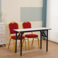 Table de repas pliante carrée portable pour l'extérieur, table de repas en PVC robuste, idéale pour les fêtes et les services de traiteur