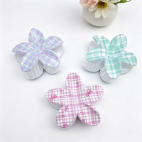 Lot de pinces à cheveux à motif écossais et fleurs pour femme, 6 couleurs, pour chignon, mignonnes, pour le quotidien, cadeau amusant, accessoires de mode