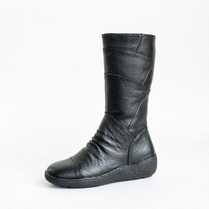 Bottines Western en daim à bout pointu et talon épais pour femmes, mi-mollet, 2023, vente en gros Chine - Product Image 1