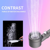 Pommeau de douche à main avec logo personnalisé OEM brosse de massage haute pression filtre PP réglable pour douche à eau à usage unique appartement