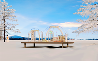Dôme géodésique transparent à 360 degrés, maison à bulles, imperméable, résistant aux UV, cabine de glamping, maison en dôme en polycarbonate